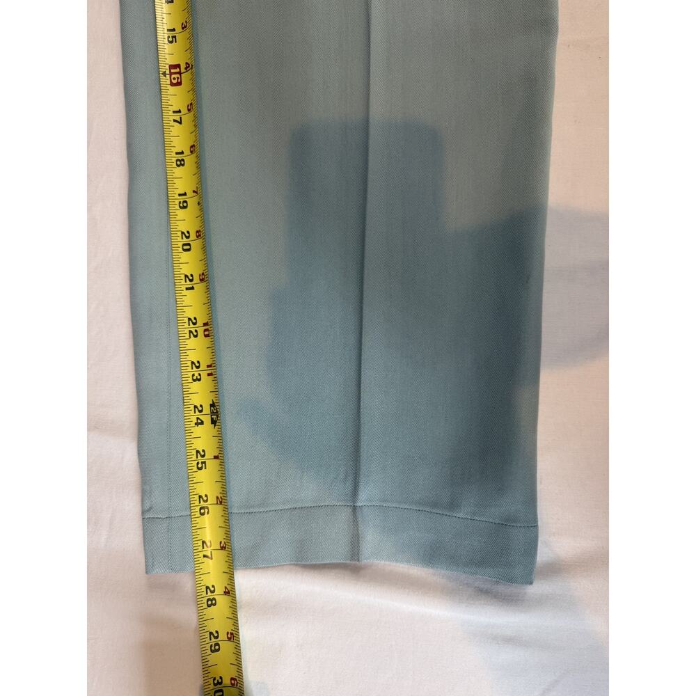 Tommy Bahama 100% Silk Womens Ocean Blue Fully Lined Wide Leg Pants Size 14 - Picture 10 of 11